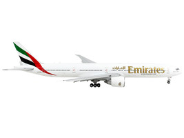 Boeing 777-300ER Commercial Aircraft with Flaps Down &quot;Emirates Airlines&quot; White w - £69.88 GBP