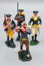(4) VTG 1960's MARX Warriors of World Revolutionary War Toy Soldiers, Hong Kong - $32.71