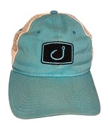 avid gear hook teal/white mesh hook &amp; loop adjustable trucker hat - $278.92 MXN