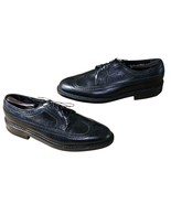 VTG Florsheim Signature Mens Longwing Shoes 13 3E Black Leather Wingtip ... - $195.44 CAD