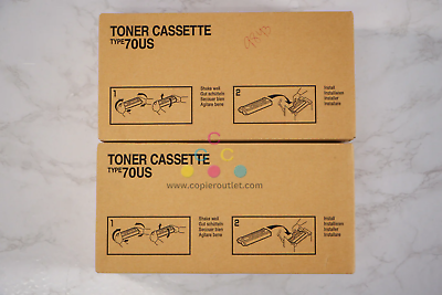 2 OEM Ricoh Fax 1700L,Fax 1750MV Black Toner Cassettes Type 70US 430296(... - $46.53