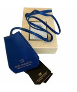 Scotch &amp; Soda Royal Blue Leather Pop Open Key Holder Adjustable Neck Lan... - $26.18