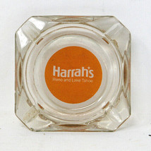 Vintage Harrah&#39;s Reno And Lake Tahoe Nevada Glass Ashtray 3 1/2 In. - £5.47 GBP