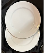 Canopy White Dinner Plates  (2) 10-7/8&quot; Replacement Dishes stoneware - $25.00