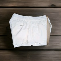 Women&#39;s Athleta Sz 2 Off-white Lined Athletic Shorts Excellent Condition - $19.75