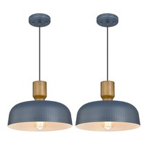 Pendant Light Fixtures Ceiling Hanging With Hammered Metal Shade, Modern Pendant - £114.80 GBP