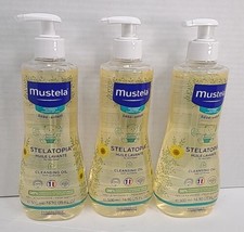 3 Stelatopia Cleansing Oil with Sunflower by Mustela 16.9 oz Extremely D... - $50.59