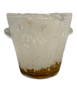  Vintage Venini Amber and White Art Glass Ice Bucket, Italy - $400.00