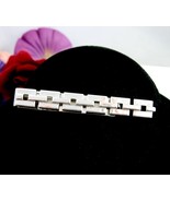  Vintage Tie Clasp SWANK  CHAIN LINKS Silvertone Men&#39;s Rectangular Bar 2... - $31.42 CAD