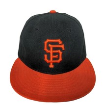 San Francisco Giants MLB Baseball Hat Cap Fitted 7 New Era Black Orange - £26.71 GBP