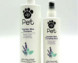 JP Pet Lavender Mint Shampoo 16 oz &amp; Detangling Spray 8 oz For Dogs &amp; Cats - $35.59