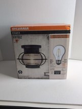 Sylvania Essex Vintage Matte Black Ceiling Mount Cage Light Fixture . New Box . - $21.30