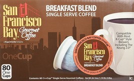 San Francisco Bay OneCup Breakfast Blend Coffee 80 to 320 Keurig Kcup Pick Size - £49.57 GBP+