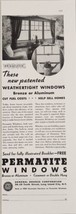 1937 Print Ad Permatite Weathertight Windows General Bronze Long Island City,NJ - £12.03 GBP