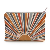 Sunshine Makeup Bag Natural Linen Zipper Pouch Retro Makeup Bag Tech Accessory B - $29.96