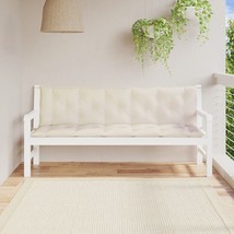 Garden Bench Cushion Cream White 70.9&quot;x(19.7&quot;+19.7&quot;)x2.8&quot; Oxford Fabric - $2,383.77 MXN