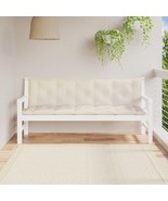 Garden Bench Cushion Cream White 70.9&quot;x(19.7&quot;+19.7&quot;)x2.8&quot; Oxford Fabric - $176.77 CAD