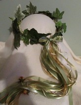 Silk Ivy Leaves Head Wreath / Hand Crafted / Renaissance / Wedding / New - £36.77 GBP