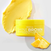 BYROKKO Original Shine Brown Tropical Tanning Cream 150 ml, Premium Tan Booster - £19.85 GBP