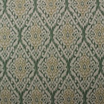 RICHLOM RHODES JADE GREEN CREAM IKAT MULTIPURPOSE LINEN FABRIC BY THE YA... - £8.47 GBP