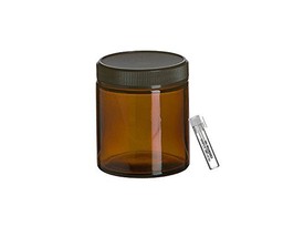 Perfume Studio® Straight Sided 4oz Amber Glass Jar with Black BPA Free R... - $6.98