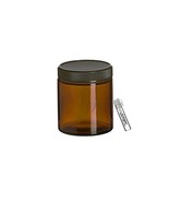 Perfume Studio® Straight Sided 4oz Amber Glass Jar with Black BPA Free R... - $6.98