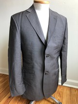 Ted Baker 40R Brown Pinstripe Endurance Wool Mohair Blazer Suit Jacket - £37.25 GBP