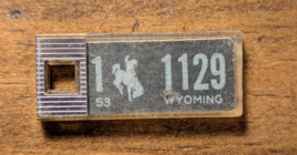 1953 Wyoming DAV Disabled American Veterans Fob Tag Keychain License Plate - $14.00