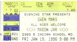 Gwen Mars Ticket Stub January 19 1996 Phoenix Arizona - £19.41 GBP