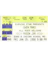 Gwen Mars Ticket Stub January 19 1996 Phoenix Arizona - £19.41 GBP