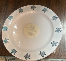 12 Sigrid Olsen Home Sea Turtle Coastal Dinner Plate Set Melamine, 10.25... - $24.74