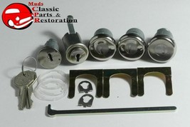 65 Nova Locks, Ignition, Door, Trunk &amp; Glovebox Original OEM GM Logo Key... - $65.49