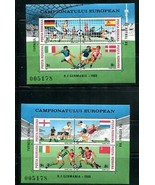 Romania 1988 2 sheets MNH European Football  Soccer Championship Germany... - £7.78 GBP