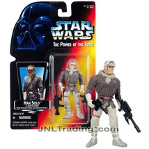 Year 1995 Star Wars The Power of the Force 4 Inch Figure - HAN SOLO in Hoth Gear - £27.62 GBP