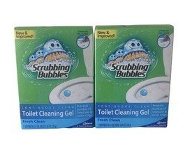 2X Scrubbing Bubbles Toilet Cleaning Gel Fresh Clean 1 Dispenser &amp; 6 Gel Discs - £14.92 GBP