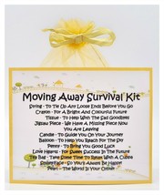 Moving Away Survival Kit - A Unique Fun Novelty Gift Good Luck Keepsake ! - £6.47 GBP