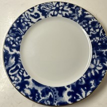 RALPH LAUREN ROUND HILL BREAD OR DESSERT PLATE BLUE ON BRIGHT WHITE PORT... - $29.99