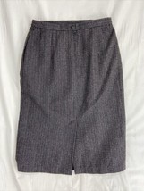 E.H. Woods Polyester-Wool Blend Women&#39;s Lined Skirt Split Hem Pockets Si... - £9.07 GBP