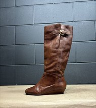Steven By Steve Madden Intyce Brown Leather Knee High Pull-On Boots Sz 7.5 M - £36.05 GBP