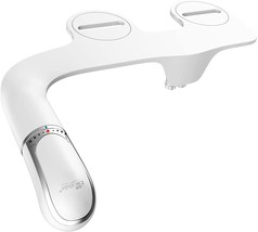 White Bio Bidet By Bemis Slimtwist Basic Bidet Toilet Attachment With Dual - $50.97