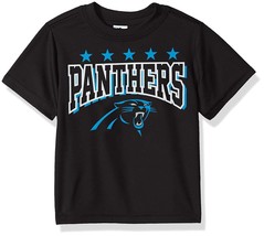 NFL Carolina Panthers T-Shirt Logo on Black Short Sleeve Size 2T Youth Gerber - £11.95 GBP