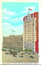 Vtg 1930s Teich Postcard - Hotel Atlantic Chicago - Advertising Postcard w Rates - £4.20 GBP
