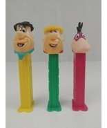Vintage Lot of 3 Flintstones Pez Dispensers Fred, Barney, &amp; Dino - $13.46 CAD