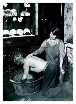 Welsh Women Washing Her Coal Miner Husband 1931 5X7 Photo - £6.70 GBP