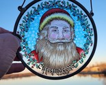 Vintage 1978 Glassmasters Christmas Santa Sun Catcher/Decor 6.5” Painted... - £15.79 GBP