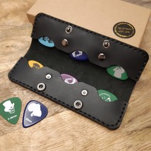 Personalized Guitar Pick Holder Custom Leather Guitar Guitar Pick Case - £36.38 GBP