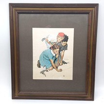 Norman Rockwell 1972 Marbles Champion Framed Art Print In Wood Frame - $66.76