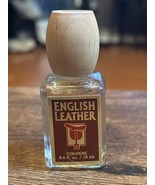 English Leather Men’s Cologne Wooden Top Brown Gold Foil Label .6 oz Bot... - $13.55 CAD