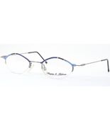 Vintage Wagner &amp; Kühner Kuhner WK 6096 204 BLUE /SILVER EYEGLASSES 46-21... - $60.21