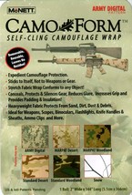 MCNETT CAMO~FORM PROTECTIVE SELF-CLING CAMOUFLAGE WRAP FOR SCOPES GUNS NIP - $6.00